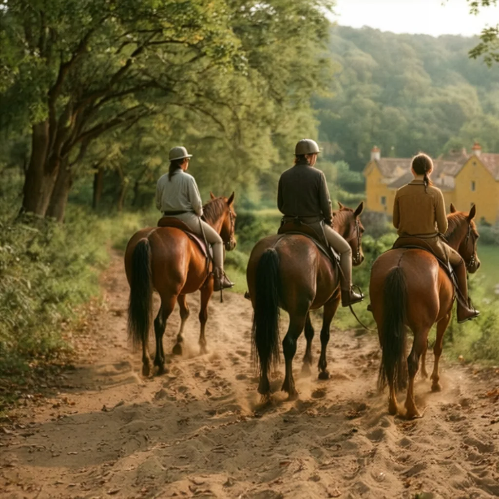 Balade à cheval en Dordogne, autour de Bourdeilles